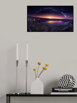 Milky way over Las Barrancas 2016 Poster och Canvastavla