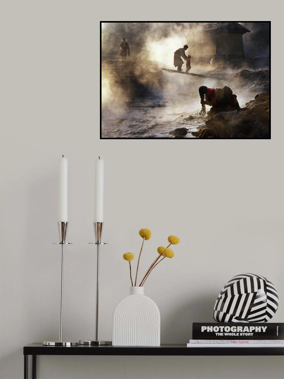 Washing hair Poster och Canvastavla