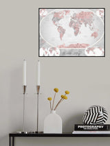 Classic world map in watercolor, Piper Poster och Canvastavla