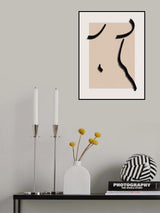Abstract Minimal Nude Line Art 2 Poster och Canvastavla