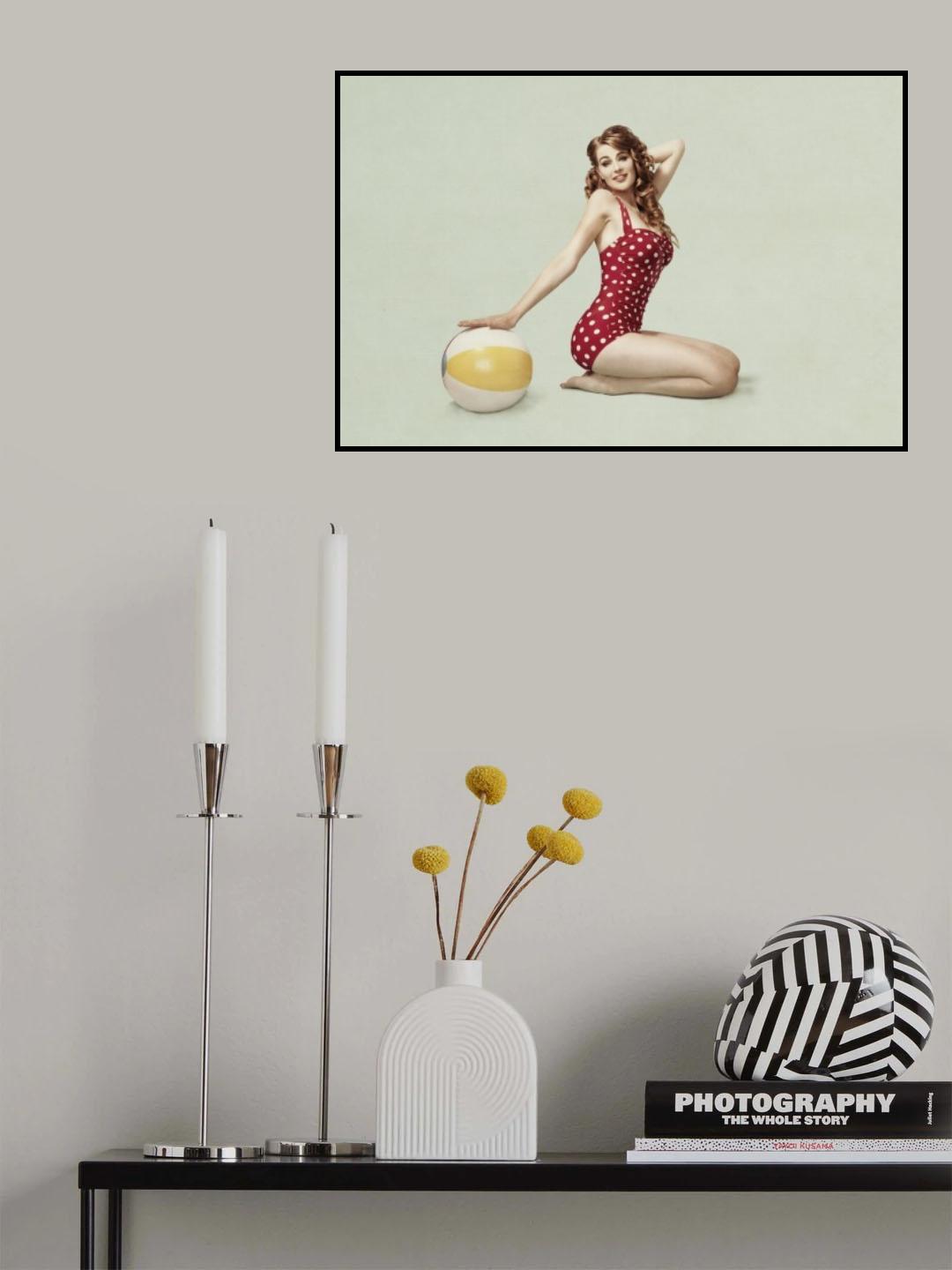 Beach Pin up Poster och Canvastavla