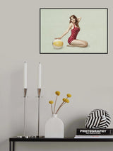 Beach Pin up Poster och Canvastavla