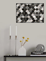 Moroccan wall mural grey gold Poster och Canvastavla