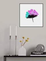 Single Feathery Flower Mint Lavender Poster och Canvastavla