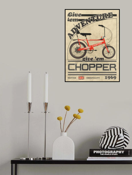 Chopper Bicycle Vintage Style Advert Poster och Canvastavla