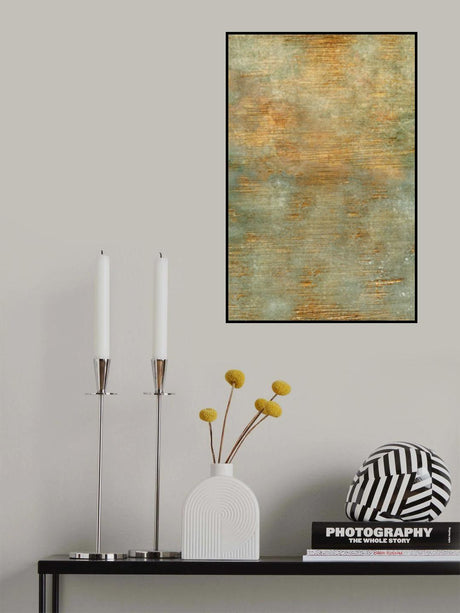 Abstract Green Gold Art Poster och Canvastavla