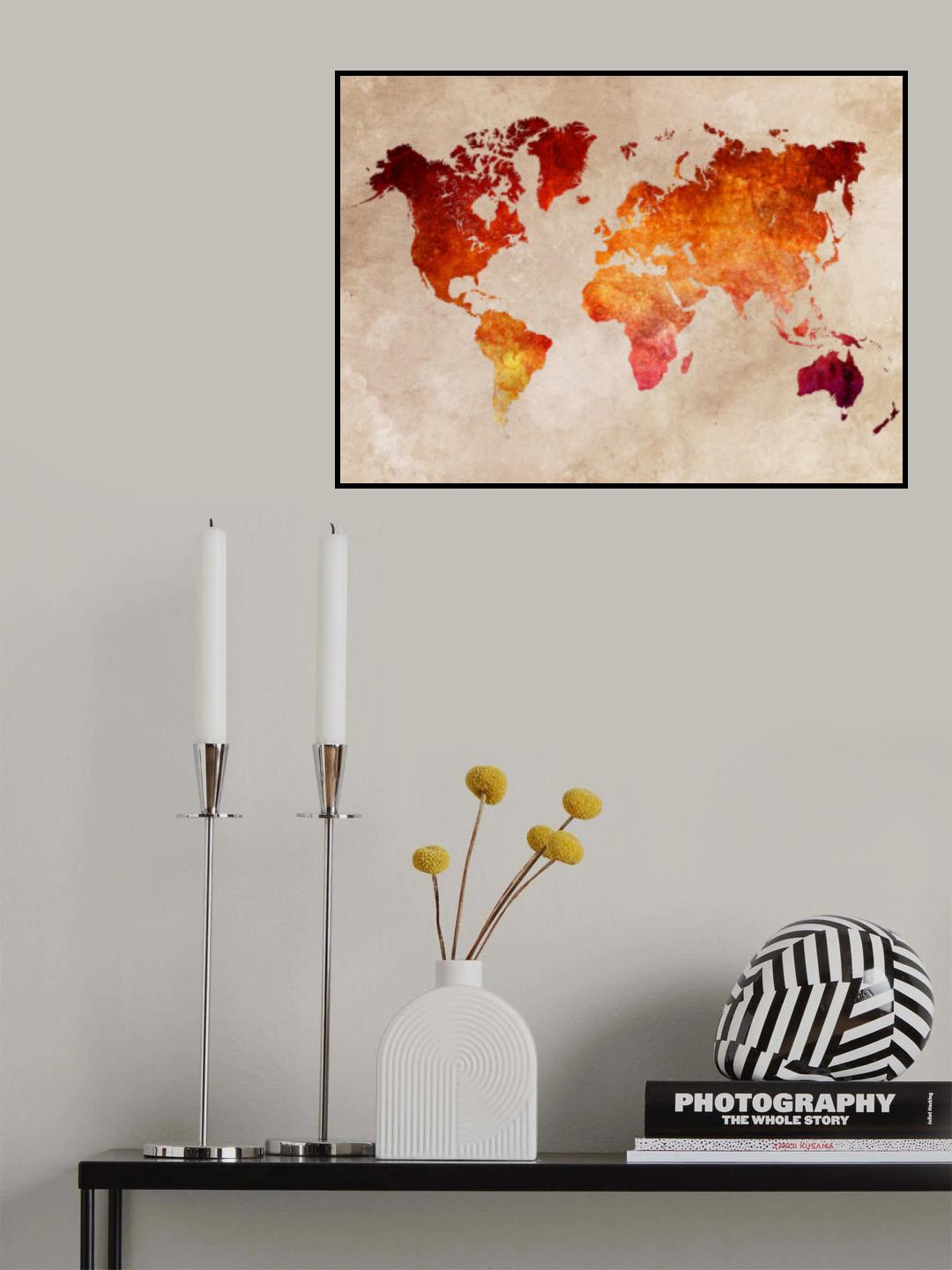 World map 2 Poster och Canvastavla