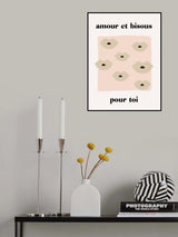 French Kiss Poster Poster och Canvastavla