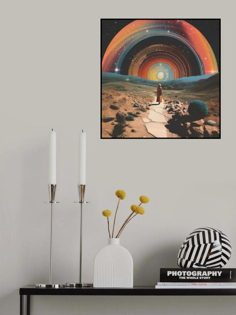 Into the Unknown 2 Space Collage Art Poster och Canvastavla