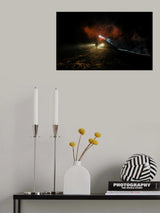 Fireman &amp; the fire engine Poster och Canvastavla