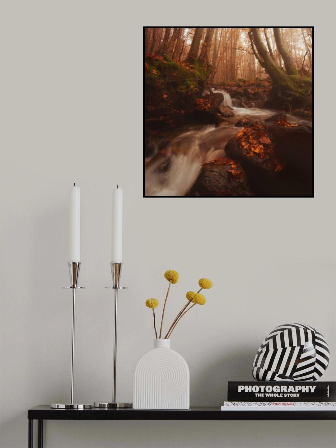 FALLING WATER ON AUTUMN (Part 2) Poster och Canvastavla
