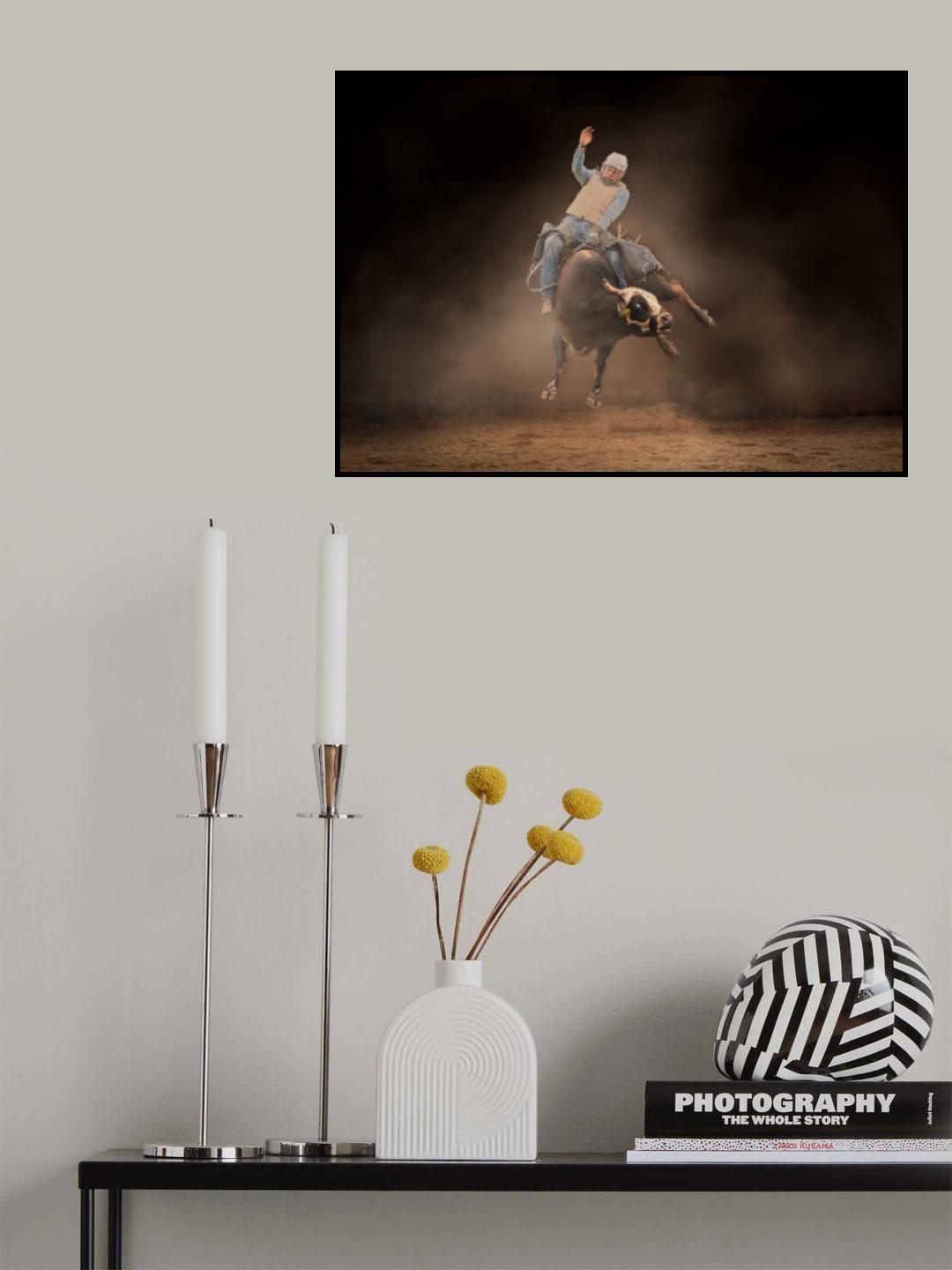 Bull Riding #4 Poster och Canvastavla