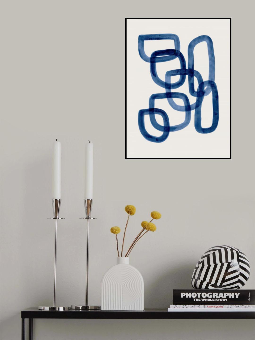 Navy Rings Poster och Canvastavla