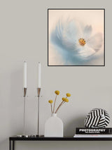 Blue Feather with White Cosmo Poster och Canvastavla