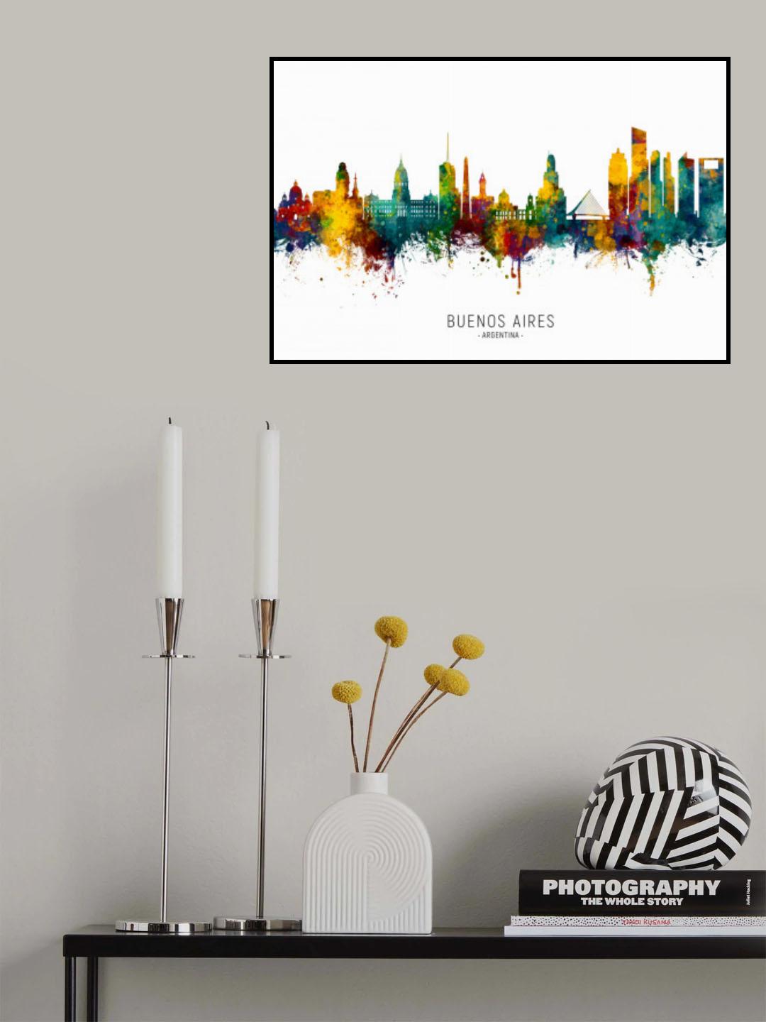 Buenos Aires Argentina Skyline Poster och Canvastavla