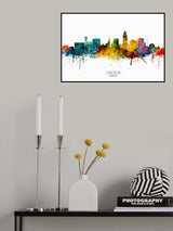 Lincoln Nebraska Skyline Poster och Canvastavla