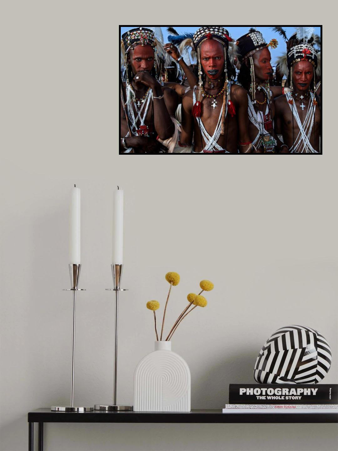Gerewol festival-I - Niger Poster och Canvastavla