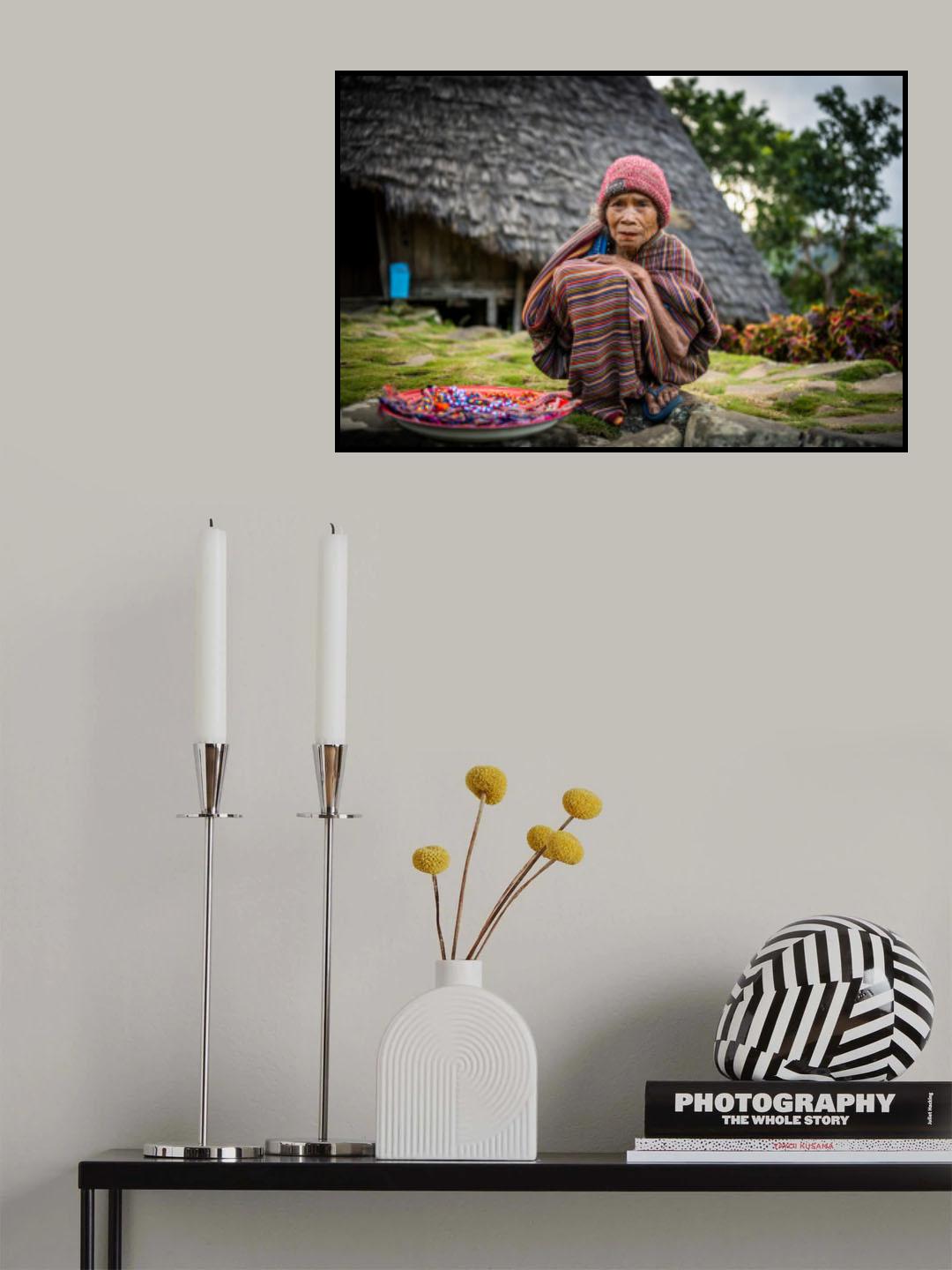 Old granny self made beads for sale Poster och Canvastavla