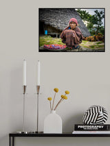 Old granny self made beads for sale Poster och Canvastavla
