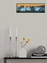The Foggy Farm in Golden Light Poster och Canvastavla