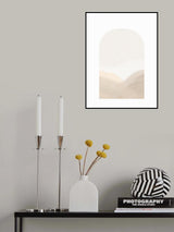 Beige Abstract Landscape Poster och Canvastavla