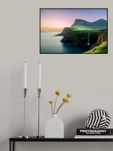 Serenity of Mulafossur Waterfall Poster och Canvastavla