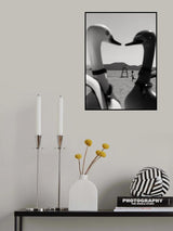 picture frame on the beach_01B&amp;W Poster och Canvastavla