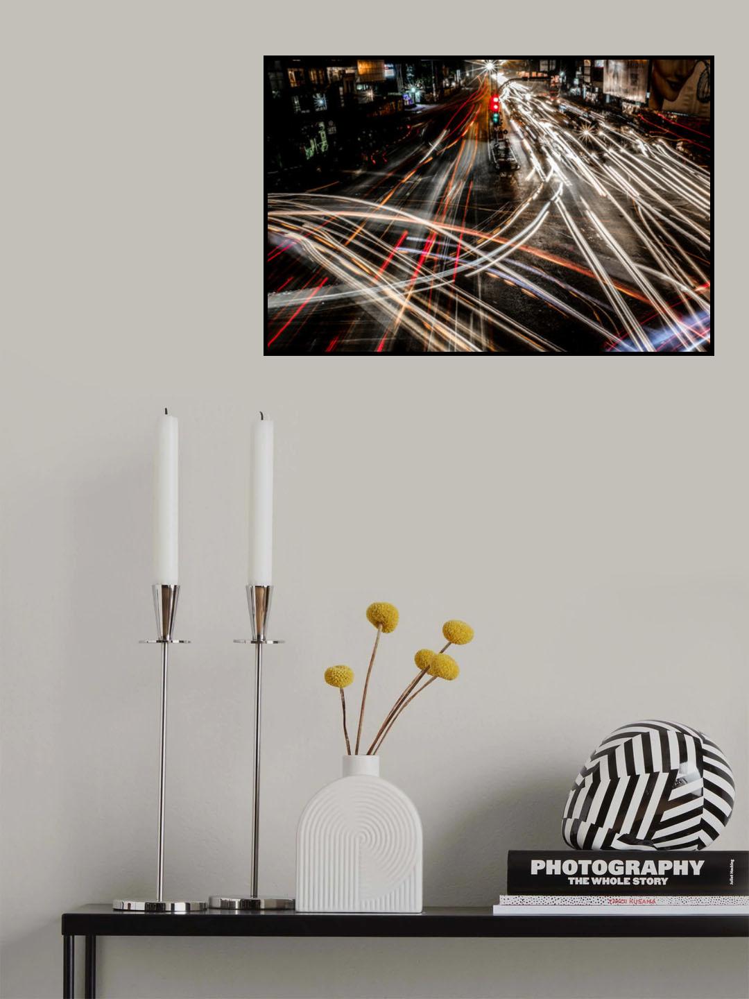 Light trails Poster och Canvastavla