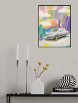 Vintage Car in the Desert Poster och Canvastavla