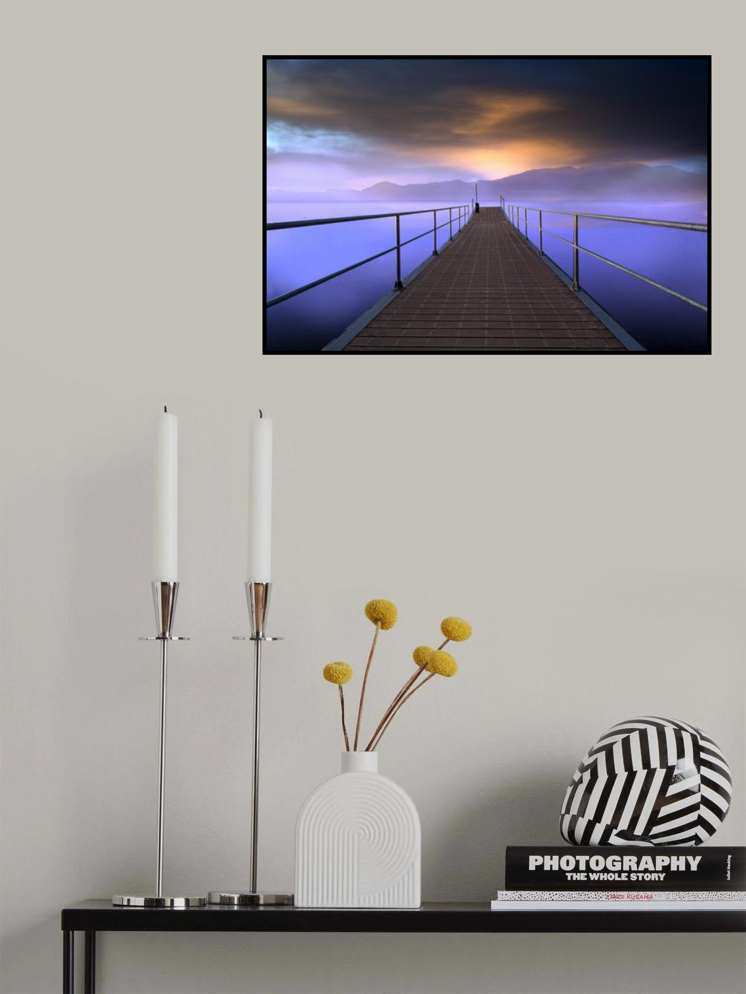 Pier at sunset Poster och Canvastavla