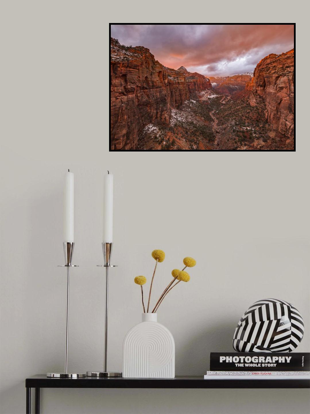 Zion NP -- Overlook Sunset Poster och Canvastavla