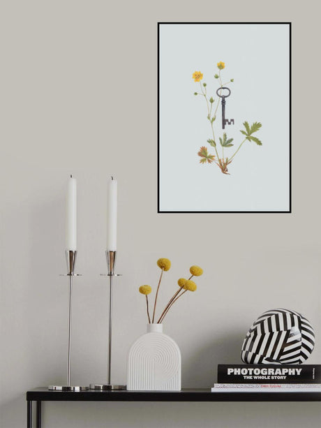 Botanical vintage key Poster och Canvastavla