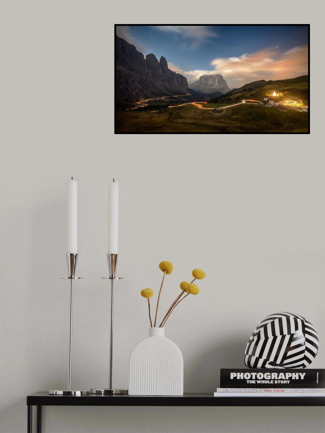 Night lights in the valley Poster och Canvastavla