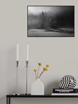 winter is painting in bw Poster och Canvastavla