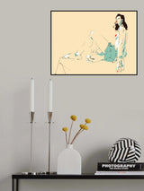 Girl Sitting Poster och Canvastavla