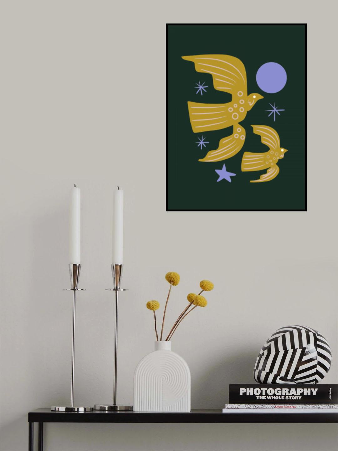 Nocturnal Dove Poster och Canvastavla