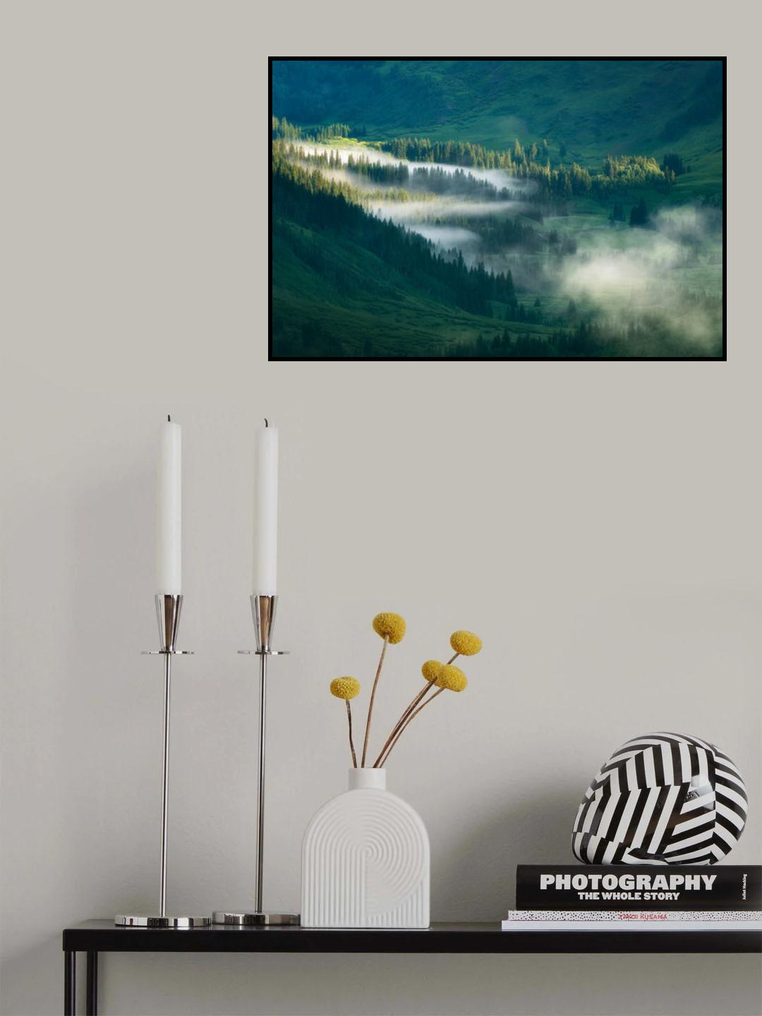 Foggy Valley Poster och Canvastavla