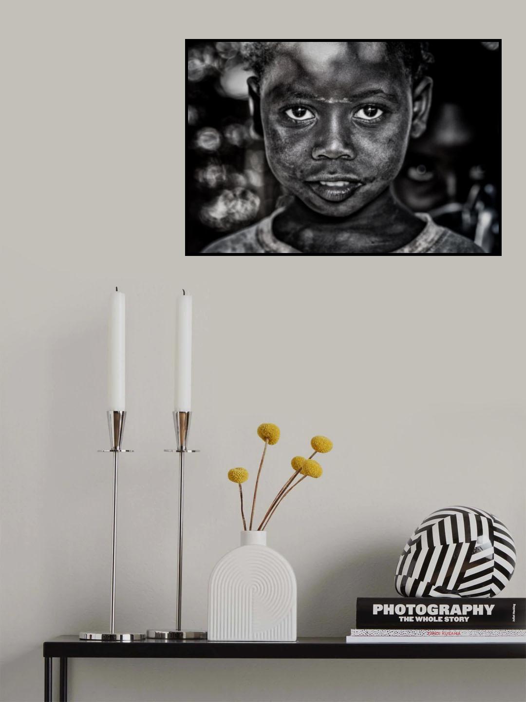 Pokot tribe child-IV - Kenya Poster och Canvastavla