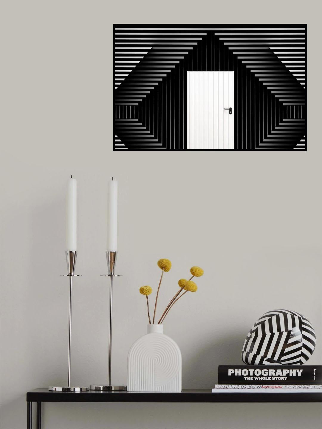 White Door Poster och Canvastavla