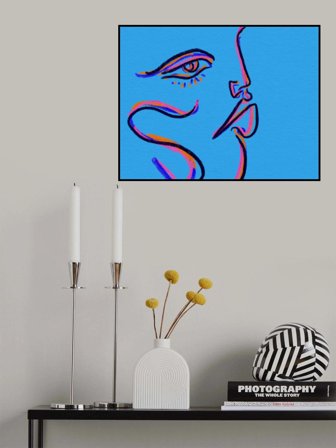 Blue Han Poster och Canvastavla