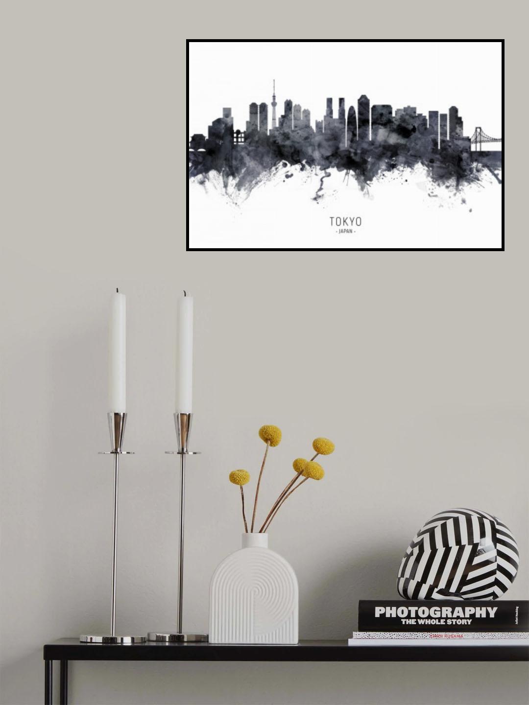 Tokyo Japan Skyline Poster och Canvastavla