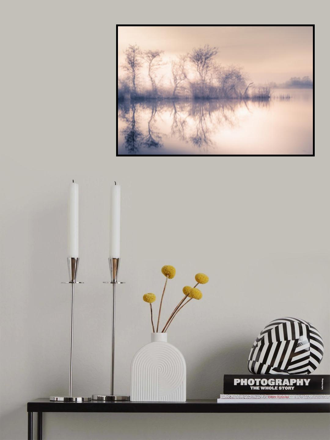 Cold morning at the pond Poster och Canvastavla