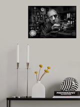 Mr. Domenico, the watchmaker, to work with complicated mechanisms Poster och Canvastavla