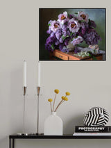 Still life with a bouquet of lilacs and peonies Poster och Canvastavla