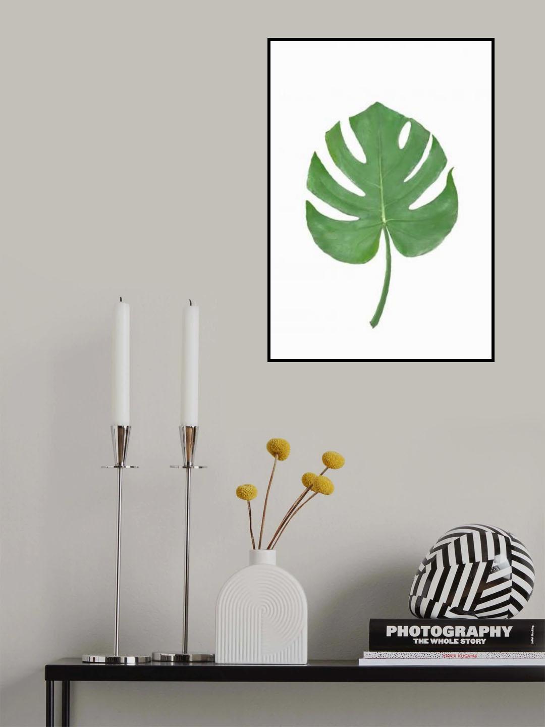 Monstera Aqua 07 Poster och Canvastavla