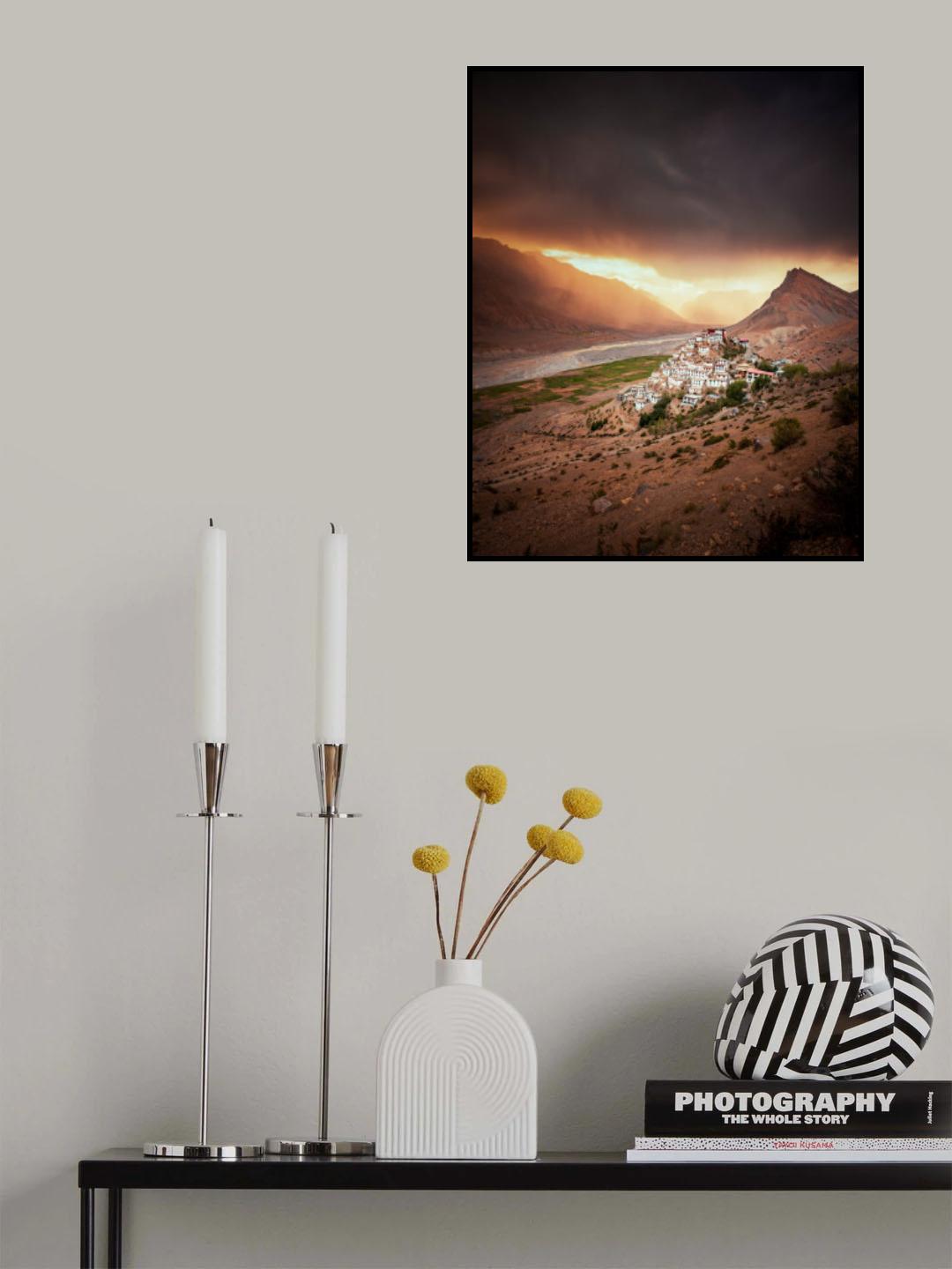 Storm at Key Monastery Poster och Canvastavla