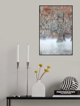 Cypress tree in fog morning Poster och Canvastavla