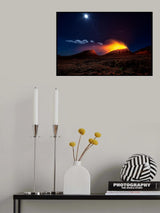 Lava flow with the moon Poster och Canvastavla