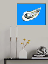Oyster By the Sea Blue Poster och Canvastavla