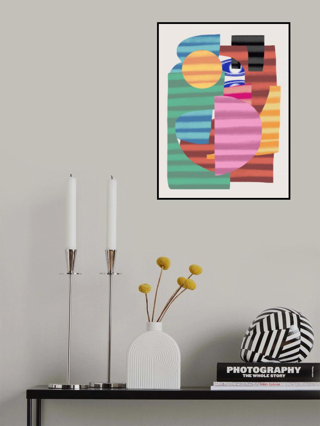 Abstract Stripe Minimal Collage 21 Poster och Canvastavla